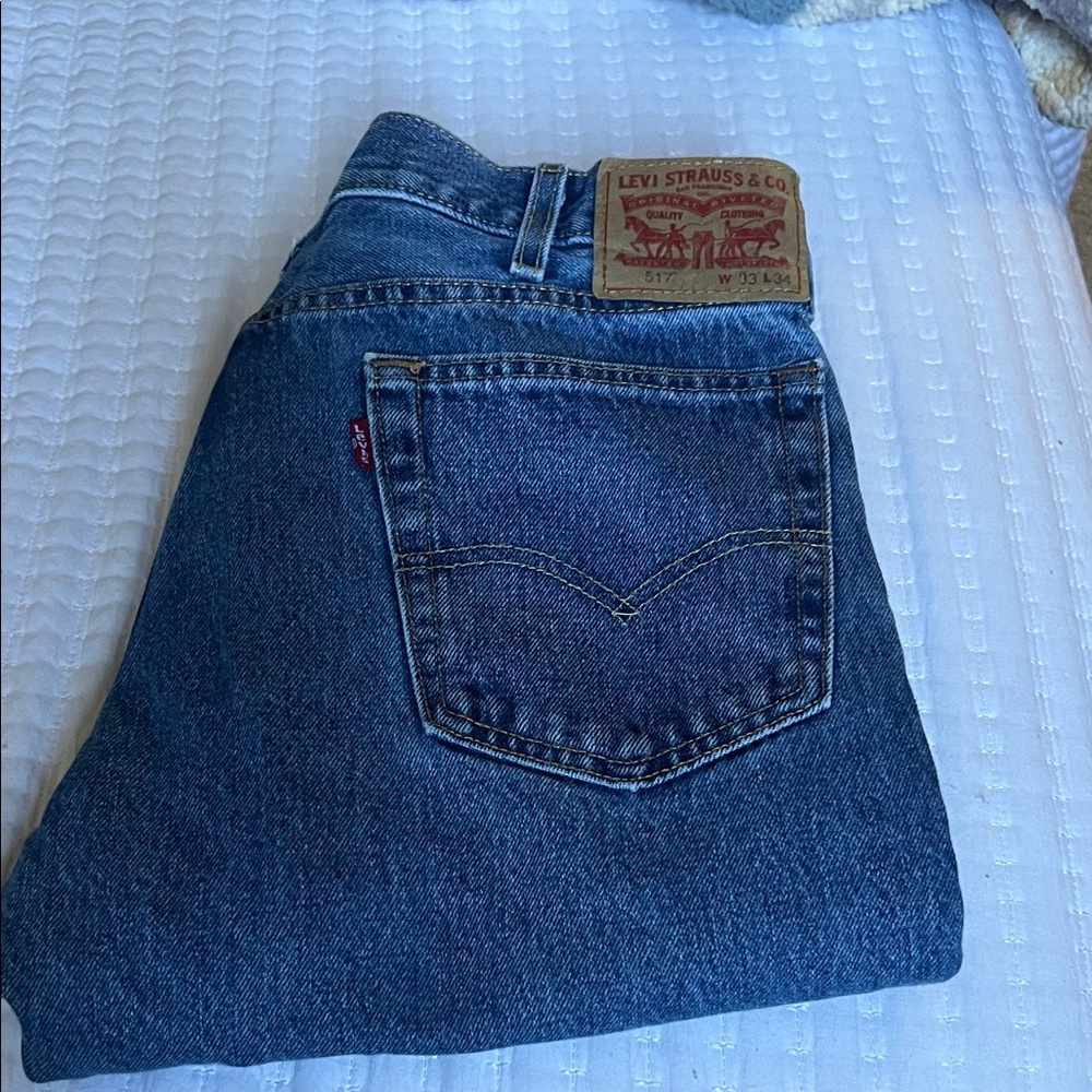Levi's Straight Leg Dark Blue Denim Jeans